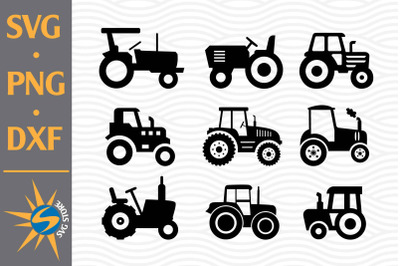 Tractor Silhouette SVG&2C; PNG&2C; DXF Digital Files Include