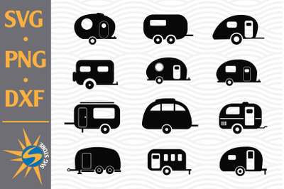 Camper Silhouette SVG, PNG, DXF Digital Files Include