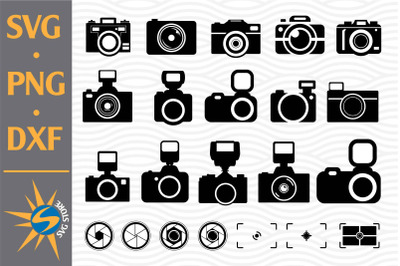 Camera Silhouette SVG, PNG, DXF Digital Files Include