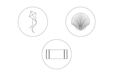 Beach Clam Outline Bundle