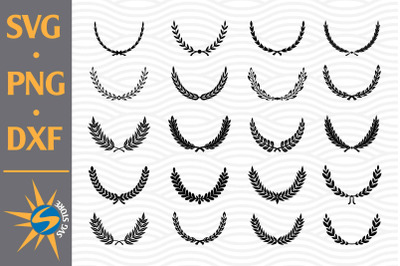 Laurel Wreath SVG, PNG, DXF Digital Files Include