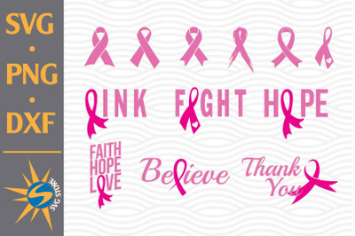 Ribbon Cancer SVG&2C; PNG&2C; DXF Digital Files Include