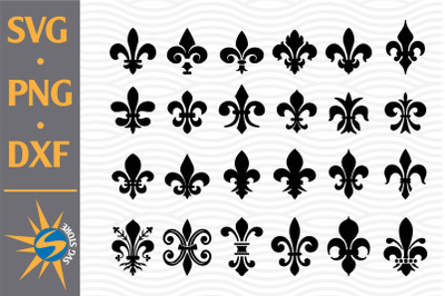 Fleur De Lis SVG&2C; PNG&2C; DXF Digital Files Include