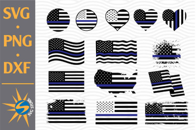 Thine Blue US Flag SVG, PNG, DXF Digital Files Include