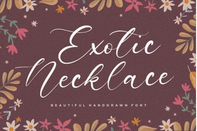 Exotic Necklace Beautiful Handdrawn Font