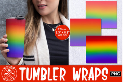 Rainbow Tumbler Wrap Sublimation