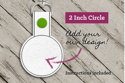 Blank Circle ITH Key Fob | Applique Embroidery