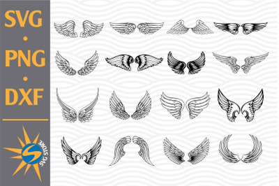 Wing SVG, PNG, DXF Digital Files Include