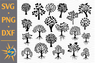 Tree Silhouette SVG, PNG, DXF Digital Files Include
