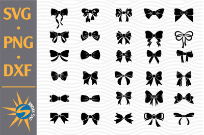 Bow Silhouette SVG, PNG, DXF Digital Files Include