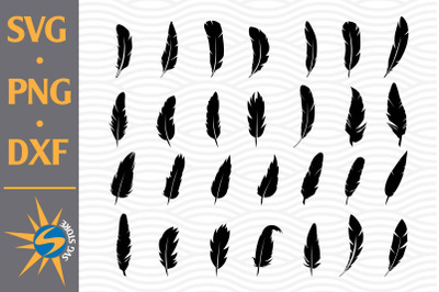 Feather SVG, PNG, DXF Digital Files Include