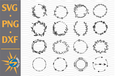 Circle Leaf SVG, PNG, DXF Digital Files Include