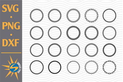 Circle Frame SVG, PNG, DXF Digital Files Include