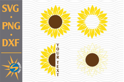 Sunflower SVG&2C; PNG&2C; DXF Digital Files Include