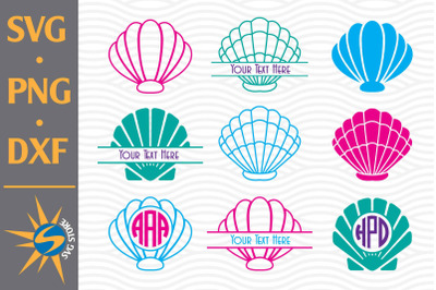 Shell Monogram SVG&2C; PNG&2C; DXF Digital Files Include