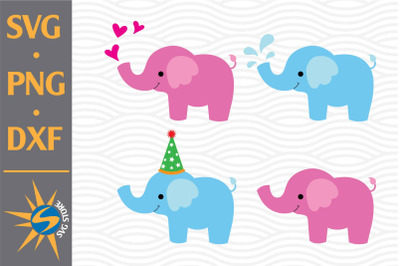 Cute Elephant SVG, PNG, DXF Digital Files Include