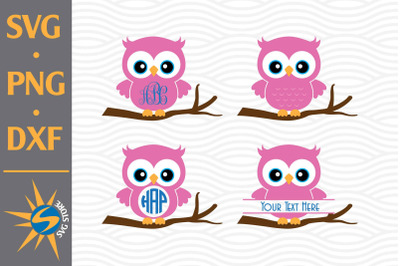 Owl Monogram SVG&2C; PNG&2C; DXF Digital Files Include