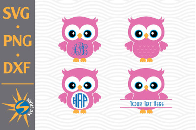 Owl Monogram SVG&2C; PNG&2C; DXF Digital Files Include