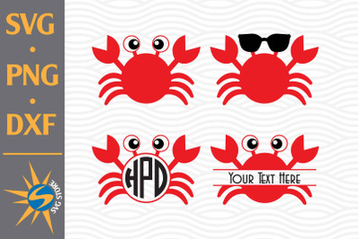 Crab Monogram SVG&2C; PNG&2C; DXF Digital Files Include