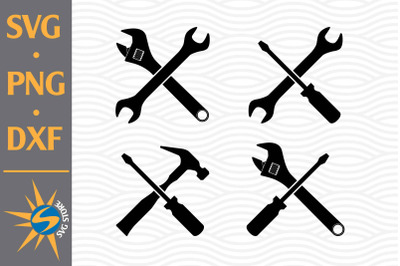 Tool Crossed SVG&2C; PNG&2C; DXF Digital Files Include