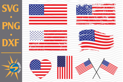 US Flag SVG, PNG, DXF Digital Files Include