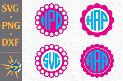 Scallop Monogram SVG&2C; PNG&2C; DXF Digital Files Include