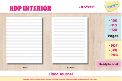 KDP interior Lined Journal