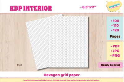 KDP interior Hexagon grid paper