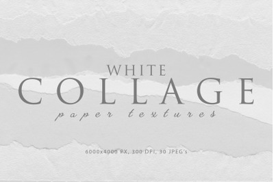 Collage White Paper Textures