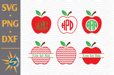 Apple Monogram SVG, PNG, DXF Digital Files Include