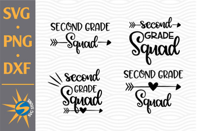 Second Grade Squad SVG, PNG, DXF Digital Files Include