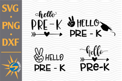 Hello Pre K SVG, PNG, DXF Digital Files Include