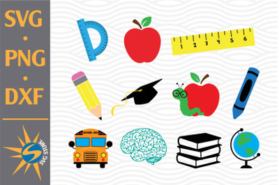 School SVG, PNG, DXF Digital Files Include