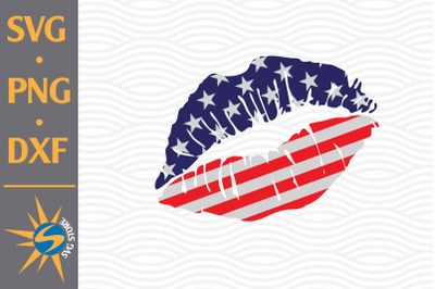 Lip US Flag SVG, PNG, DXF Digital Files Include