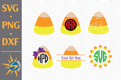 Candy Corn Monogram SVG&2C; PNG&2C; DXF Digital Files Include