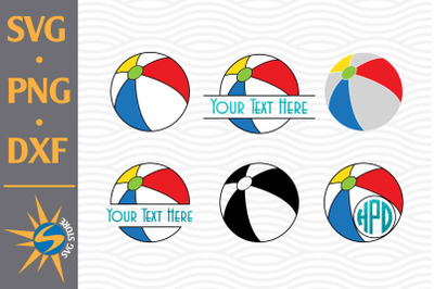 Beach Ball Monogram SVG&2C; PNG&2C; DXF Digital Files Include