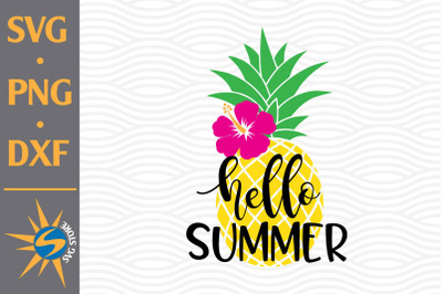 Hello Summer SVG, PNG, DXF Digital Files Include