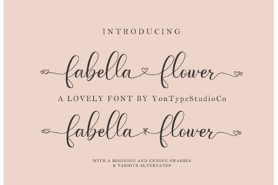 fabella flower a lovely font
