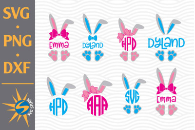 Easter Monogram SVG&2C; PNG&2C; DXF Digital Files Include