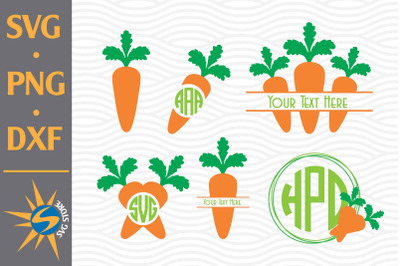 Carrot Monogram SVG&2C; PNG&2C; DXF Digital Files Include