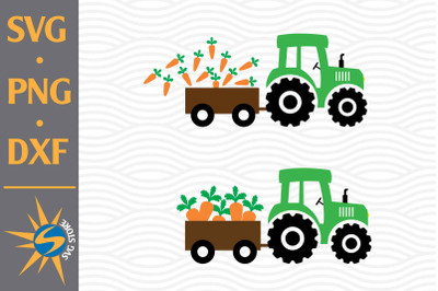 Tractor Carrot SVG&2C; PNG&2C; DXF Digital Files Include