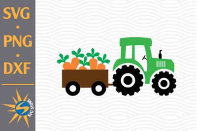 Tractor Carrot SVG&2C; PNG&2C; DXF Digital Files Include