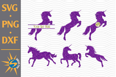 Unicorn Monogram SVG, PNG, DXF Digital Files Include