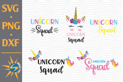 Unicorn Squad SVG, PNG, DXF Digital Files Include