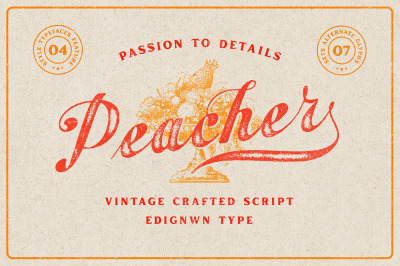 Peacher - Vintage Script Font