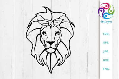 Lion Bandana Svg, Lion Scarf SVG