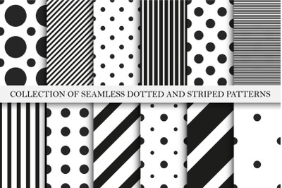 Set of geometric seamless patterns