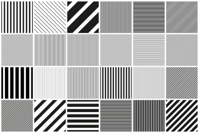Set of seamless striped b&amp;w patterns