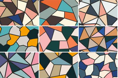 Colorful seamless polygonal patterns