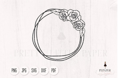 Rose svg, Svg flowers, Flower svg, flower frame svg